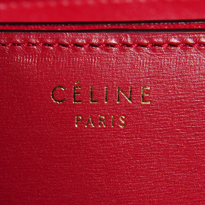 Celine Smooth Calfskin Medium Classic Box Flap Bag Red 8 of 8