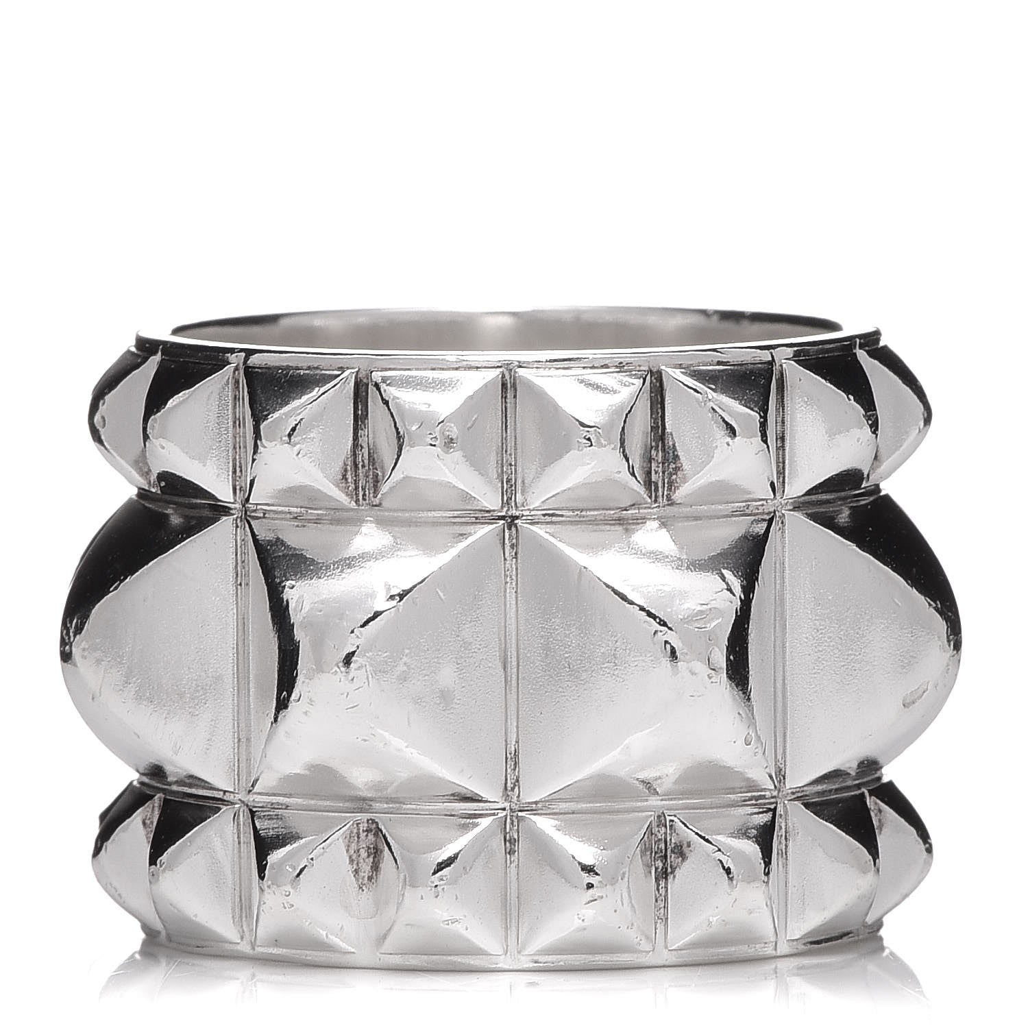 Hermes Sterling Silver Espionne Ring 55 7.25 8 of 14