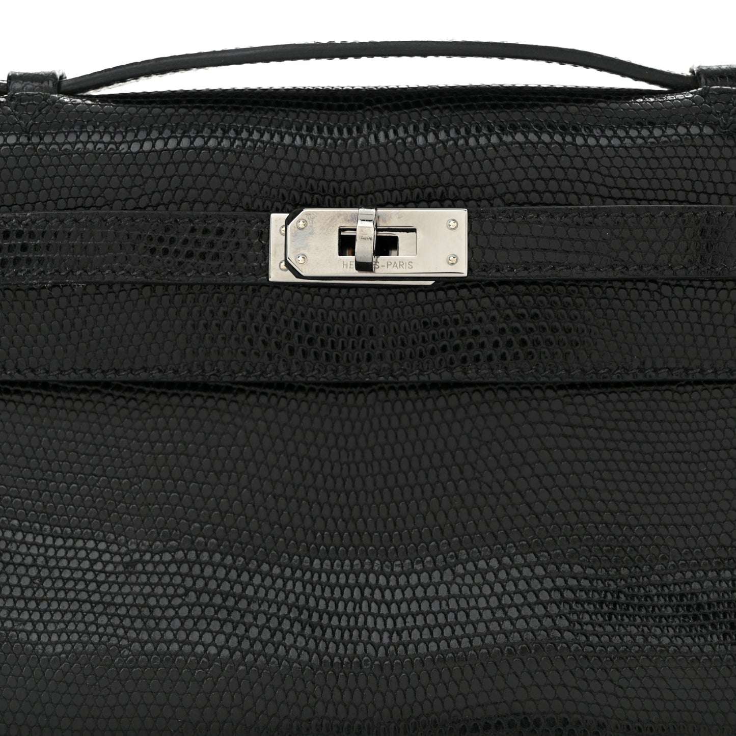 Lizard Kelly Pochette Clutch Black