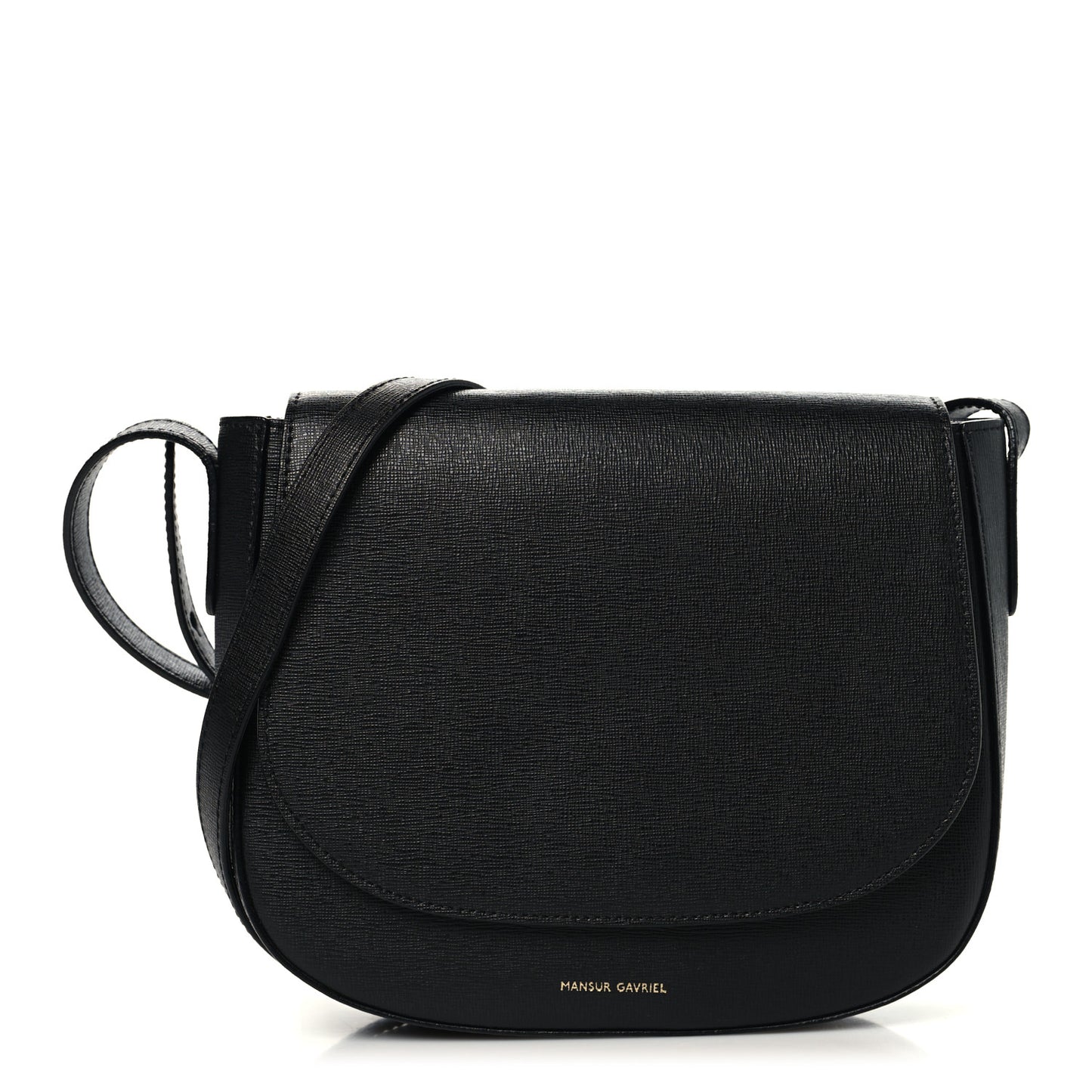 Calfskin Flap Crossbody Bag Black