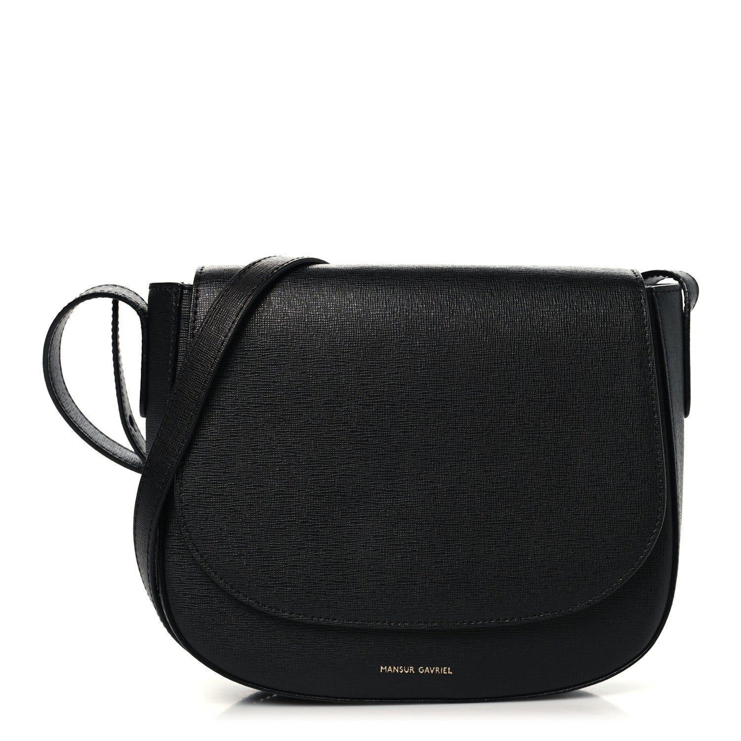 Mansur Gavriel Calfskin Flap Crossbody Bag Black 1 of 9