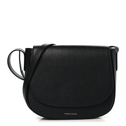 Mansur Gavriel Calfskin Flap Crossbody Bag Black 1 of 9