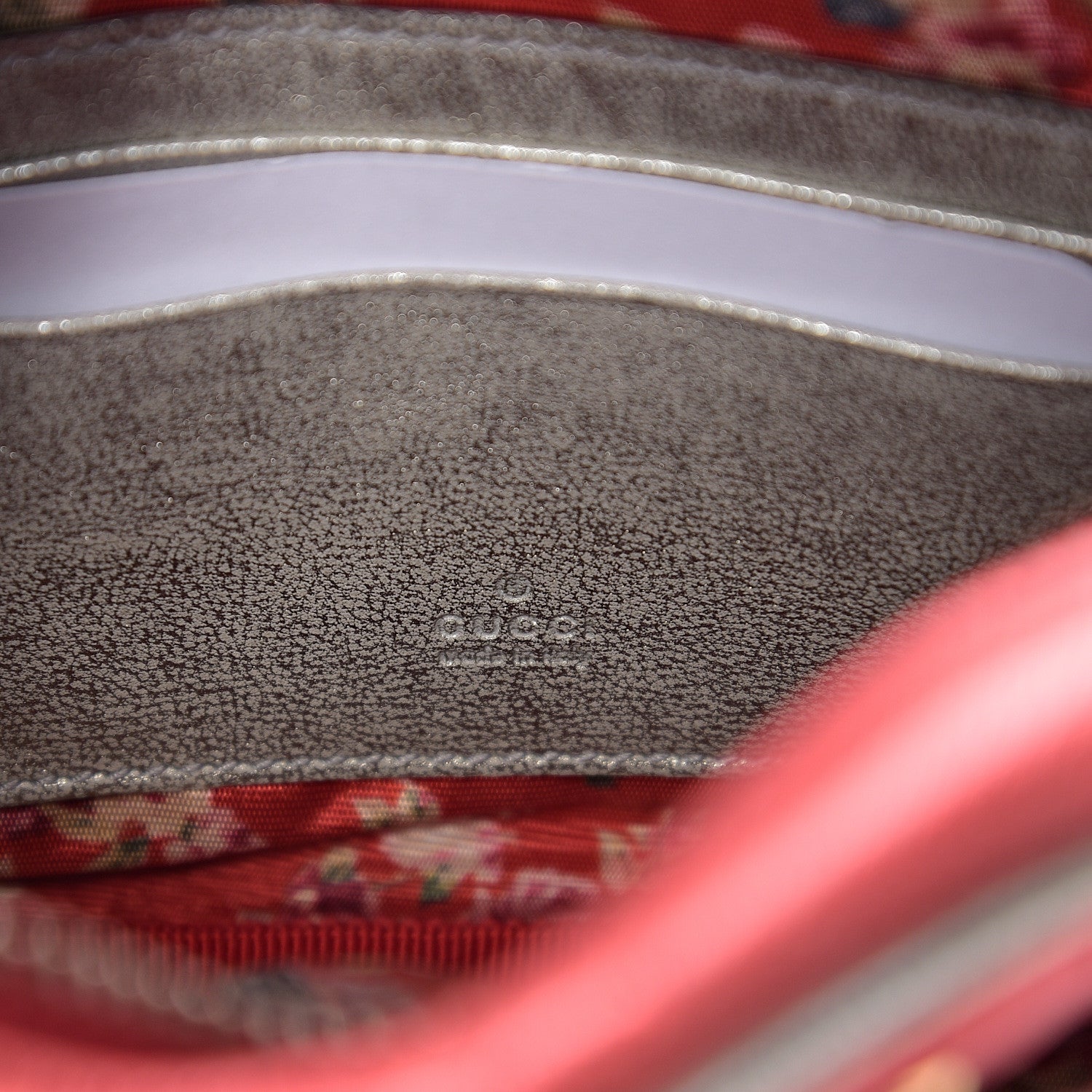 Gucci Laminated Nappa Trapuntata Mini Zumi Dome Shoulder Bag Rosso Marine Argento 5 of 8
