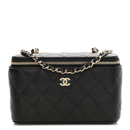 Chanel Caviar Quilted Small Vanity Case With Chain Black 2 of 21