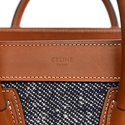 Celine Smooth Calfskin Tweed Nano Luggage Tan 6 of 12