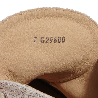 Chanel Crackled Calfskin High Top Espadrilles 41 Beige Black 7 of 8