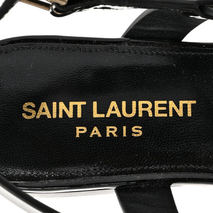 Saint Laurent Vitello Vernice Soft Cassandra 05 Monogram Sandals 35.5 Black 8 of 11