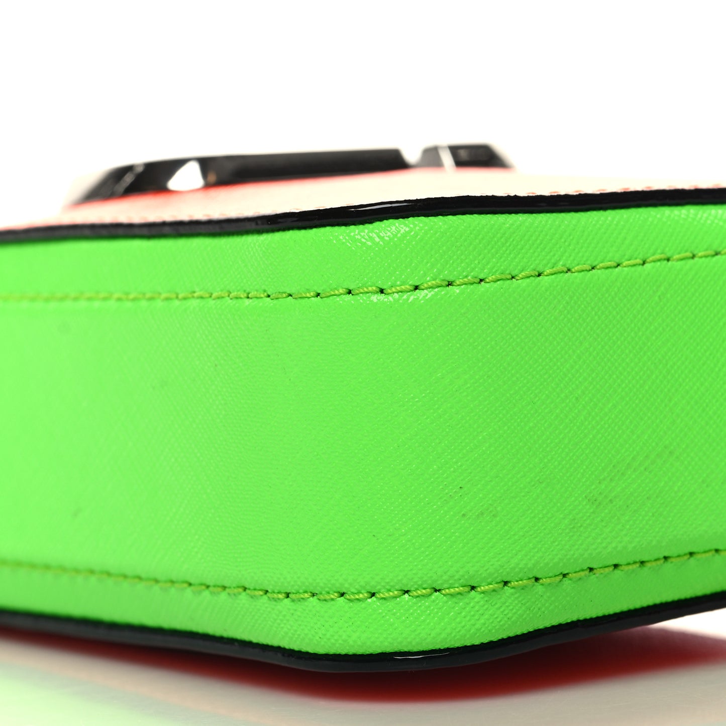 Saffiano Small Fluoro Snapshot Camera Bag Neon Orange