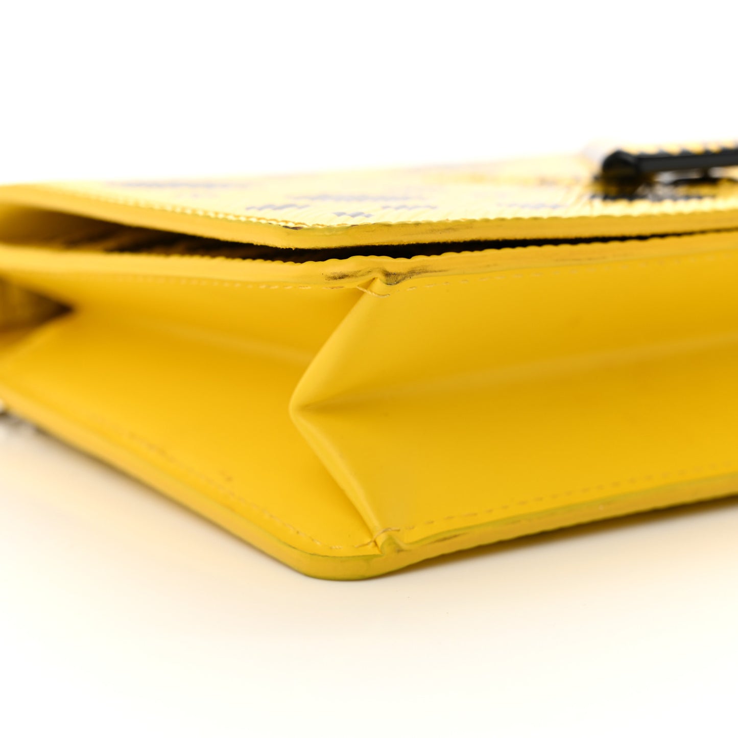 LV x YK Epi Infinity Dots Twist Belt Chain Wallet Yellow Black