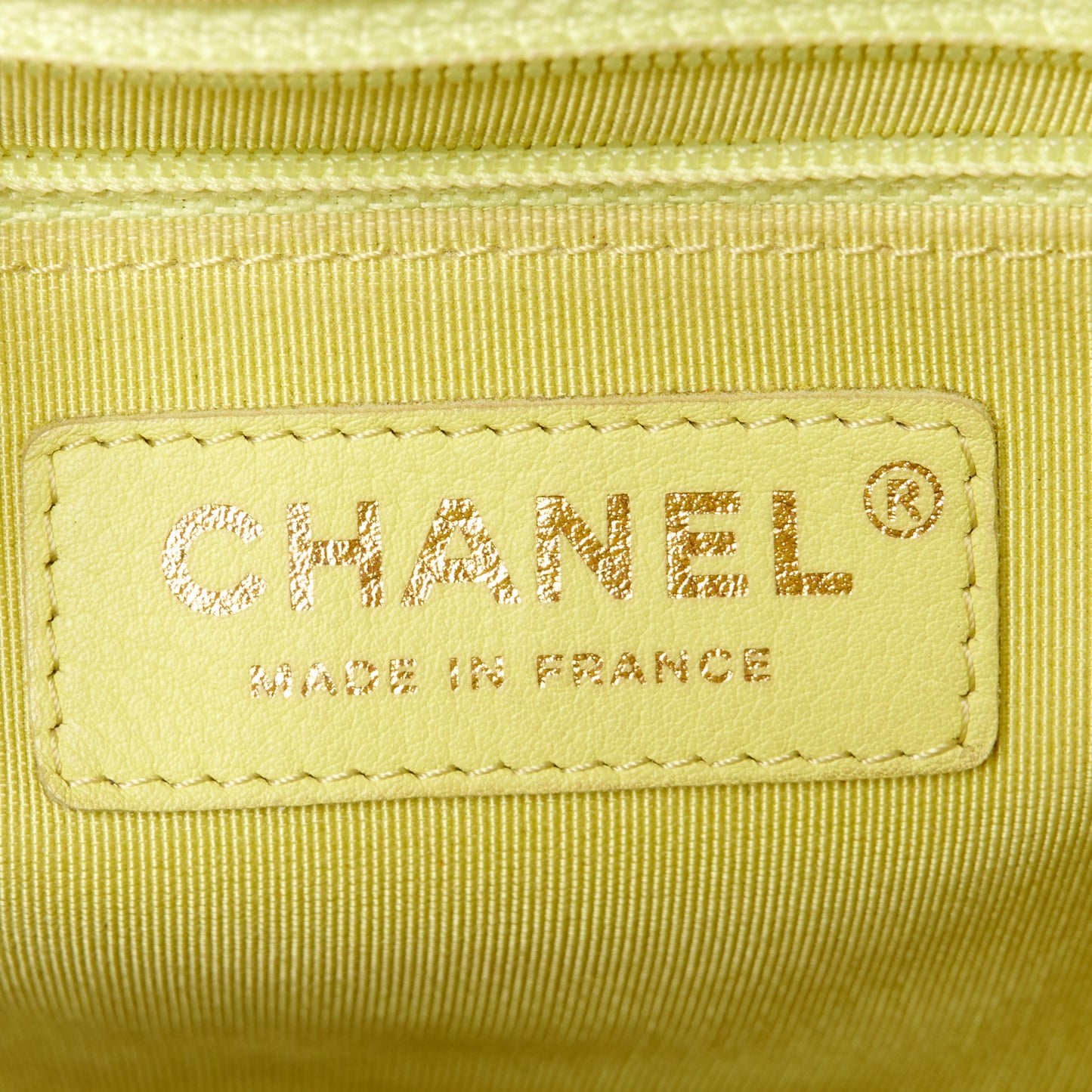 Calfskin Quilted Daily Chevron Camera Case Light Green