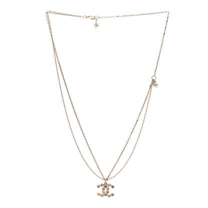 Chanel Poured Glass Multi Strand CC Necklace Gold Multicolor 3 of 5