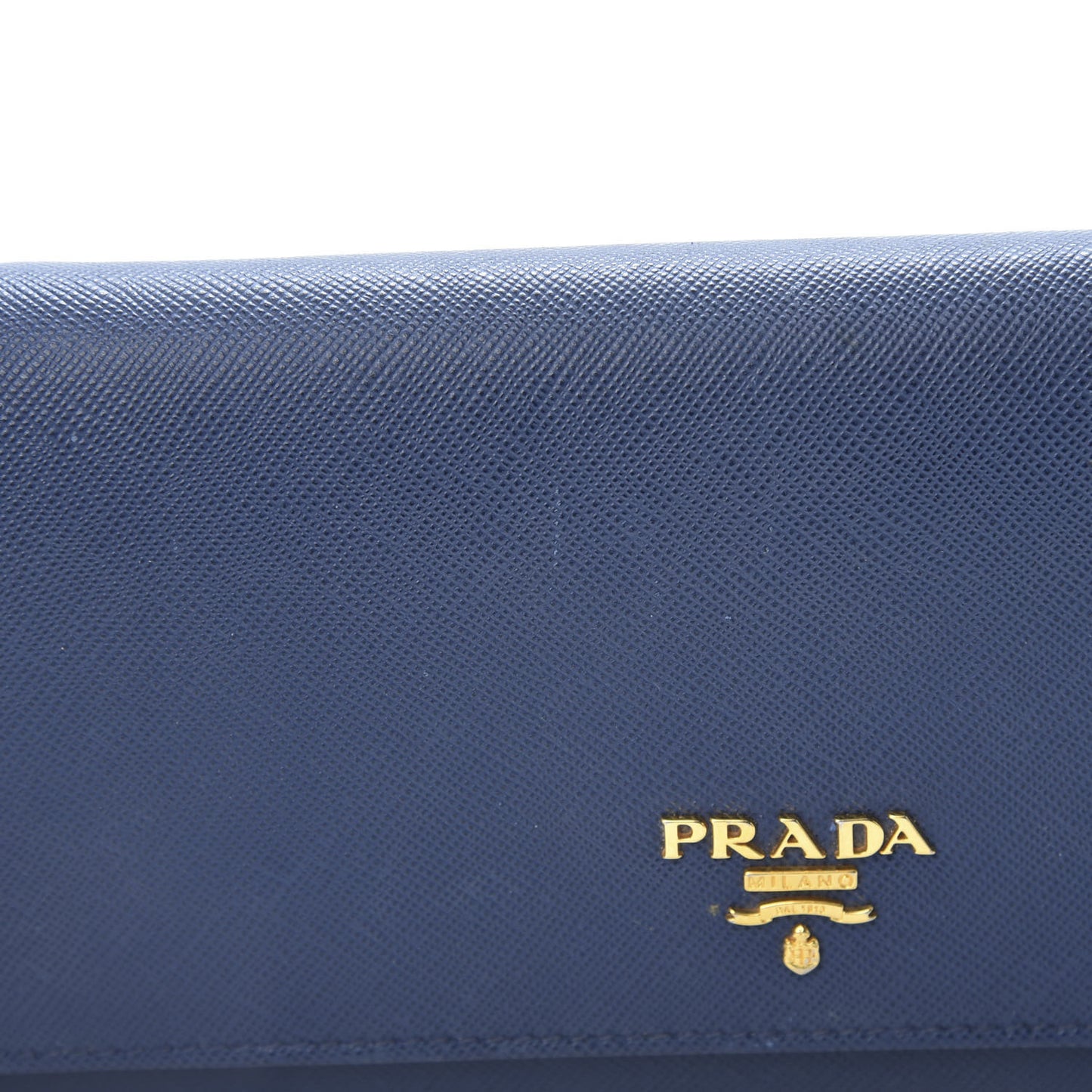 Saffiano Metal Oro Chain Wallet Bleuette