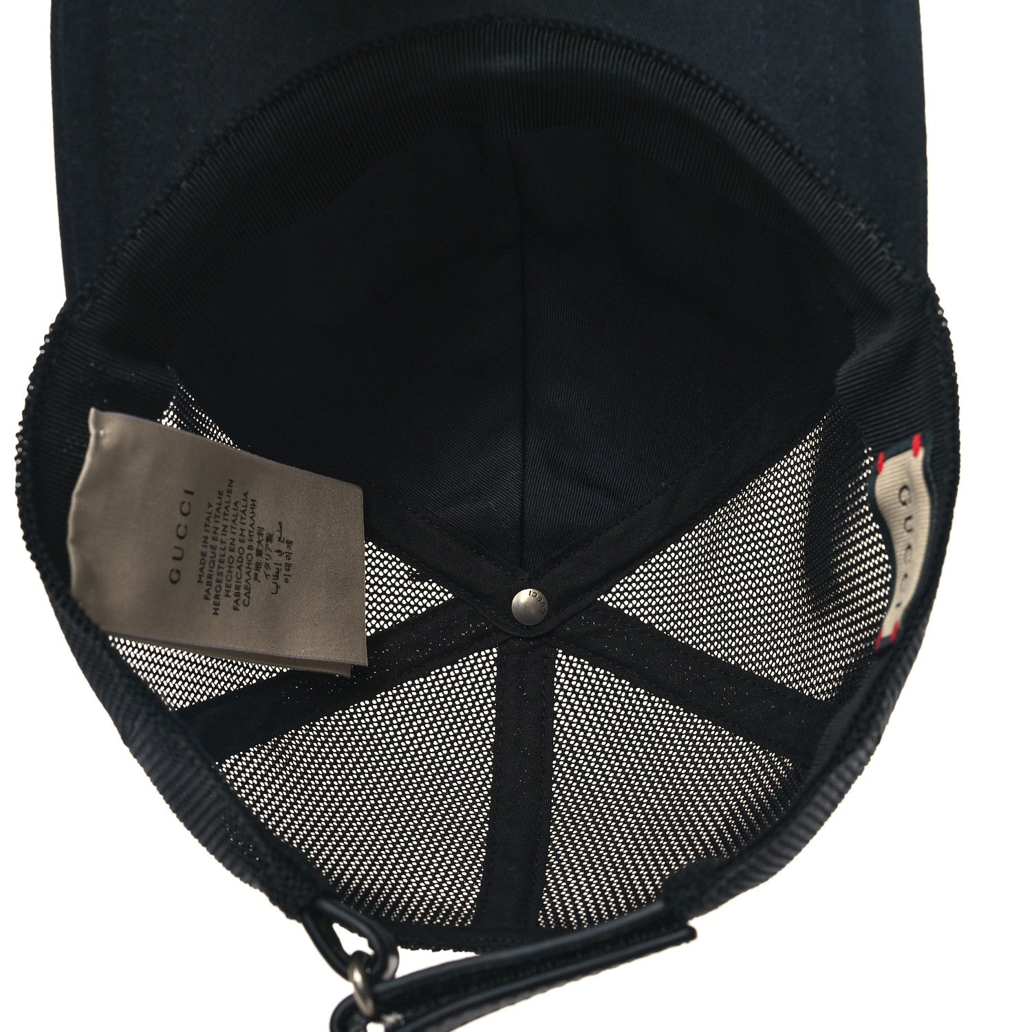 Gucci Logo Patch Baseball Hat XS Black Red 6 of 9