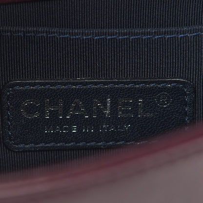 Chanel Tweed Velvet Quilted Small Boy Flap Burgundy 6 of 11