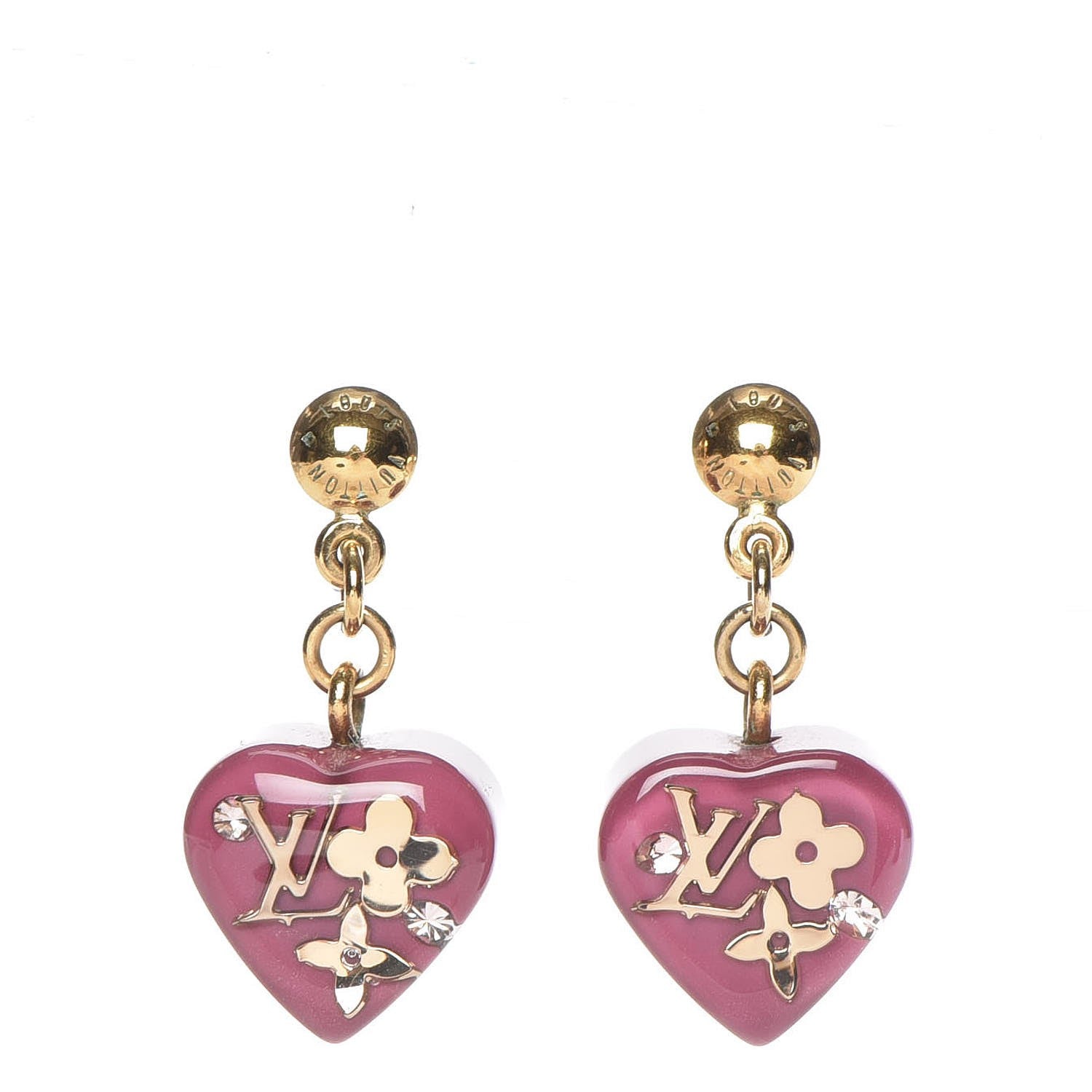 Louis Vuitton Inclusion Heart Earrings Rouge Fauviste 1 of 4