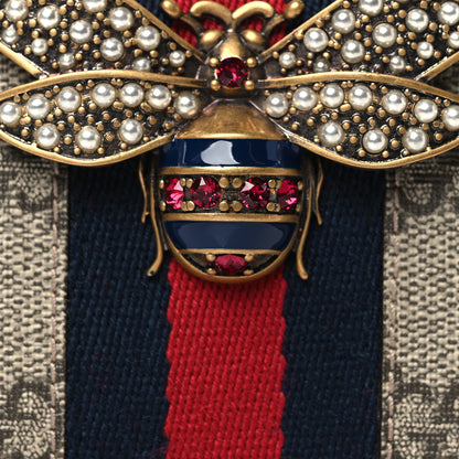Gucci GG Supreme Monogram Web Queen Margaret Card Case Wallet Red 8 of 8