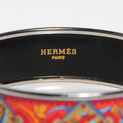 Hermes Enamel Printed Pilgrim Wide Bracelet 65 3 of 6