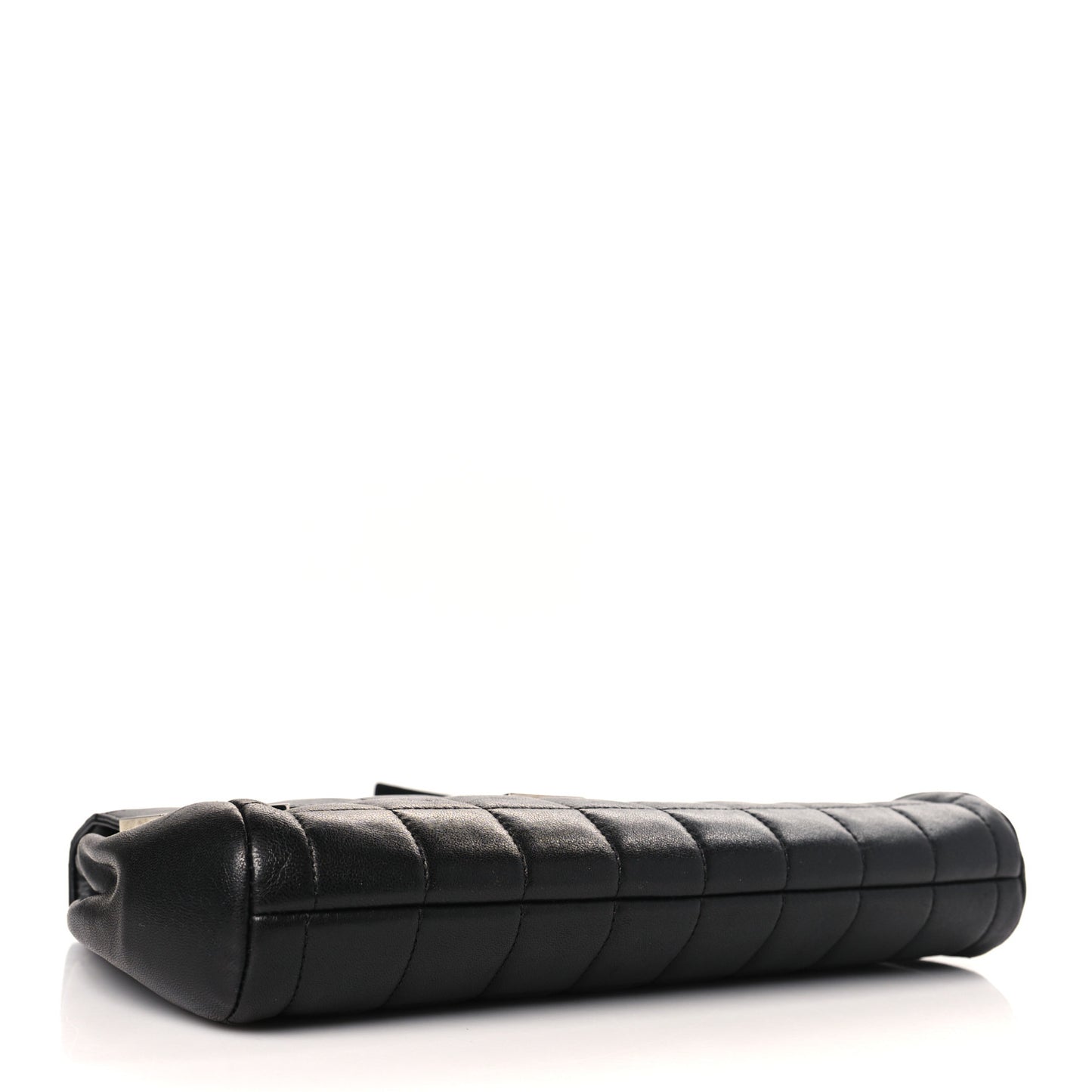 Lambskin Quilted Chocolate Bar Chain Flap Black