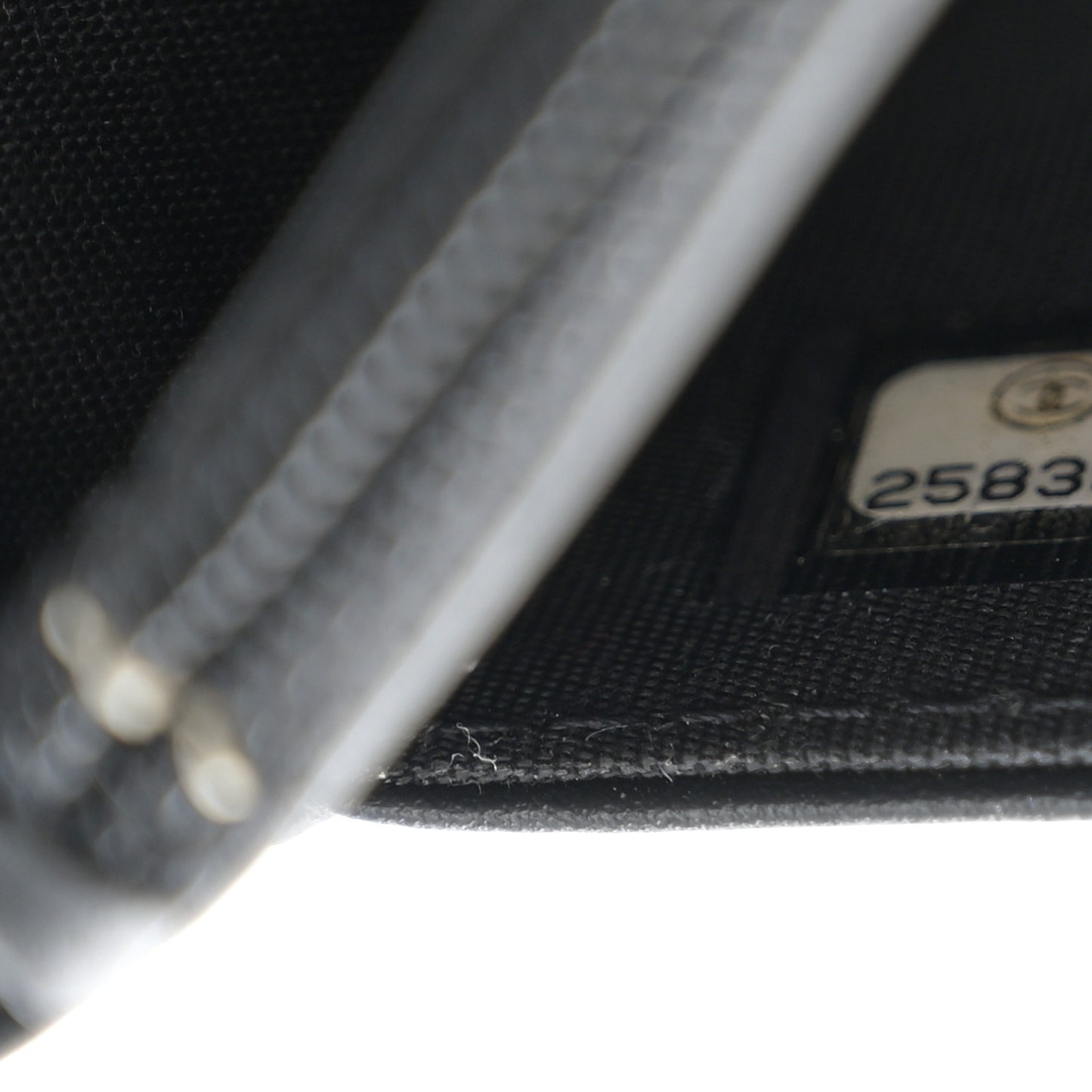 Lambskin Chevron Quilted Wallet On Chain WOC Black