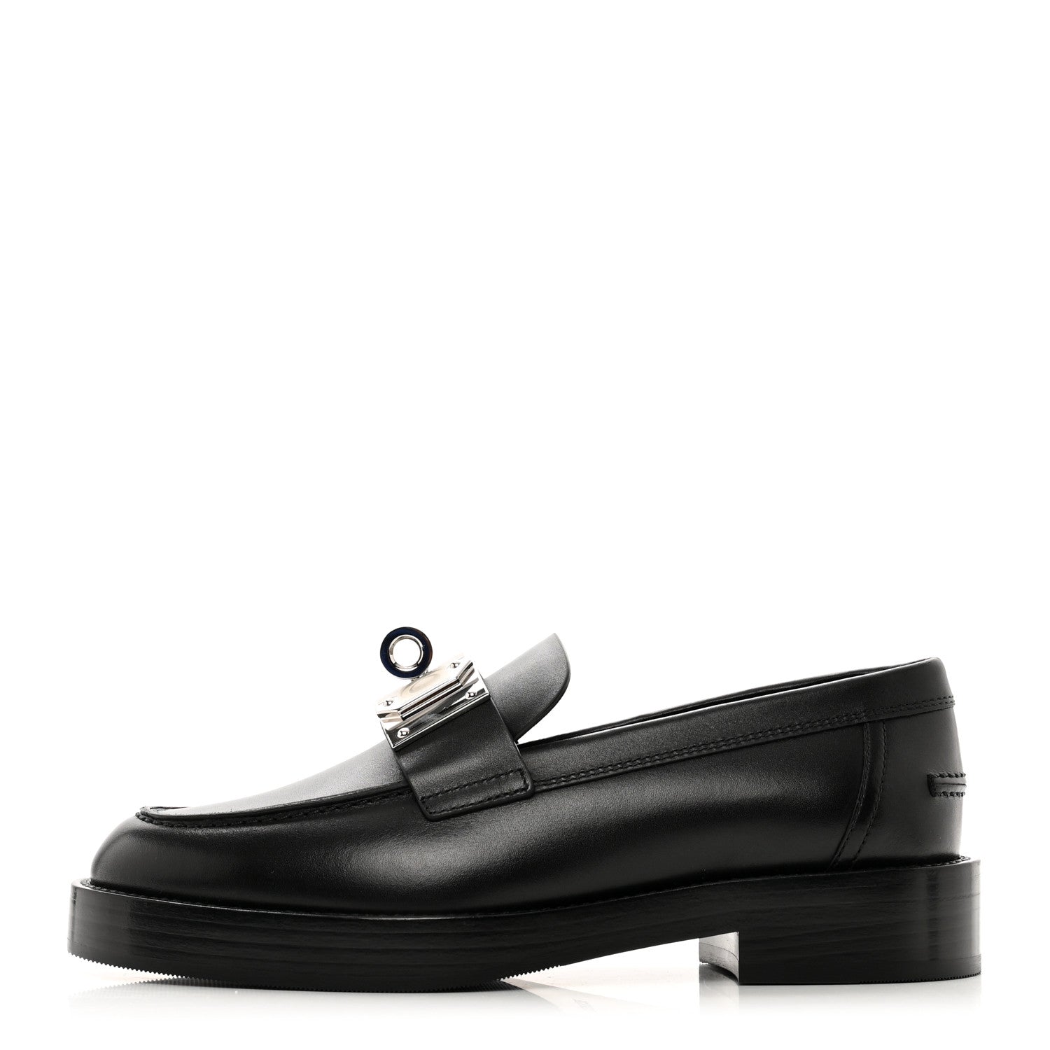 Hermes Calfskin Womens Hot Loafer 35 Black 1 of 9