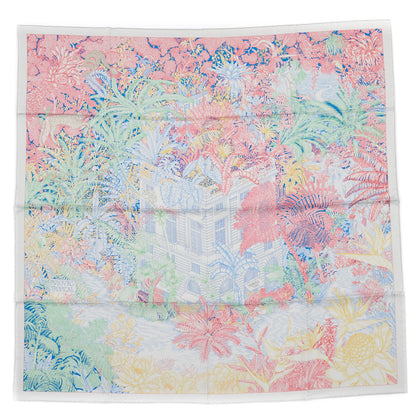 Hermes Silk Faubourg Tropical Scarf 90 Pierre Rose Multicolor 1 of 3