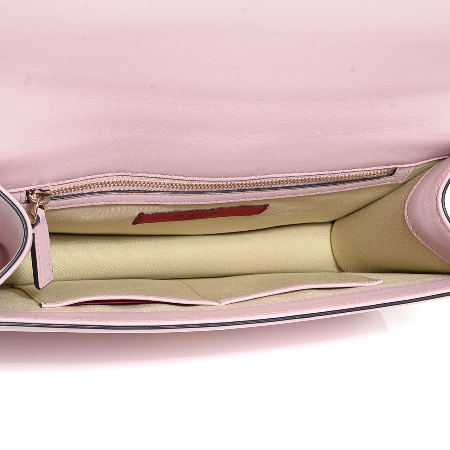 Vitello Medium Glam Lock Rockstud Flap Water Rose