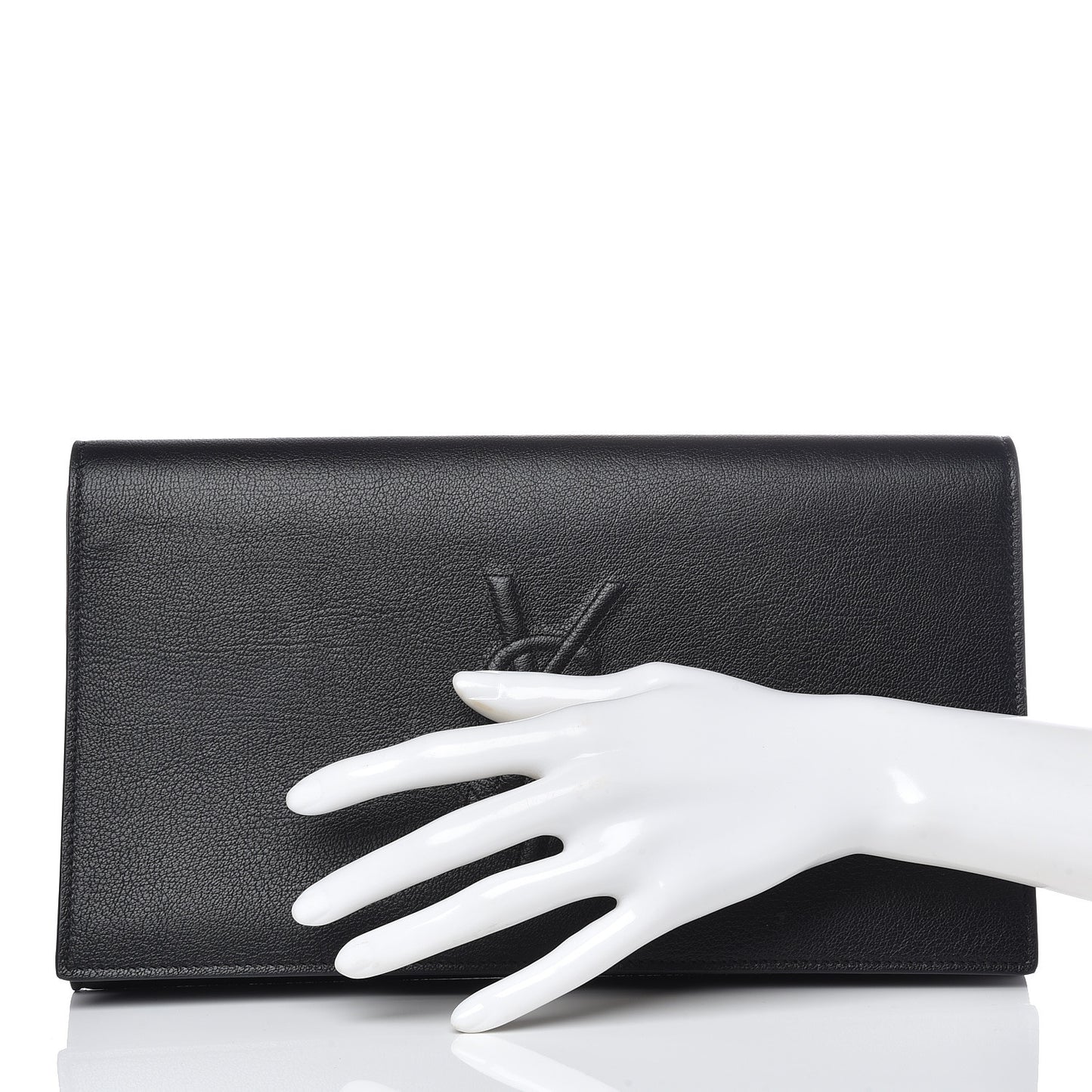 Calfskin Large Belle De Jour Clutch Black