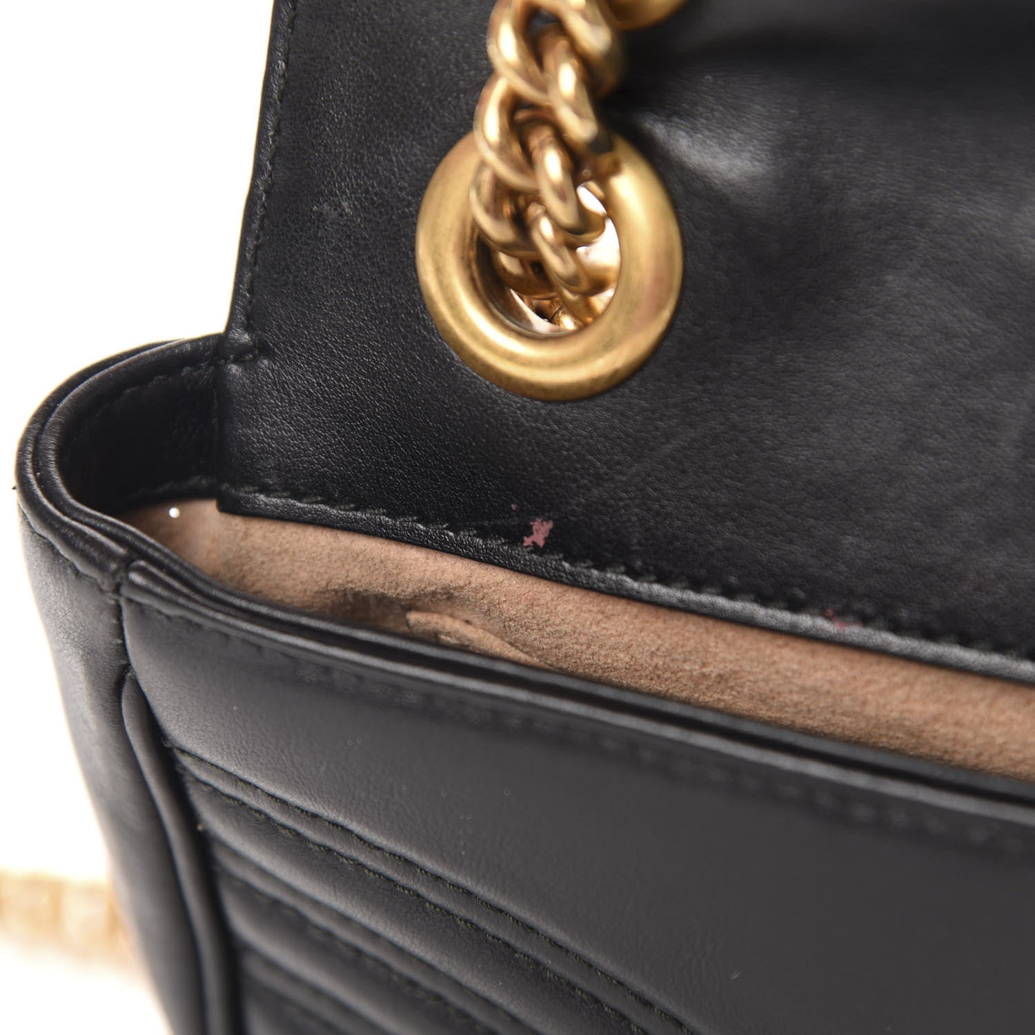 Gucci Calfskin Matelasse Mini GG Marmont Shoulder Bag Black 10 of 17