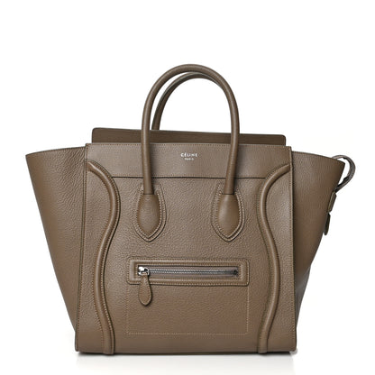 Celine Drummed Calfskin Mini Luggage Souris 1 of 8