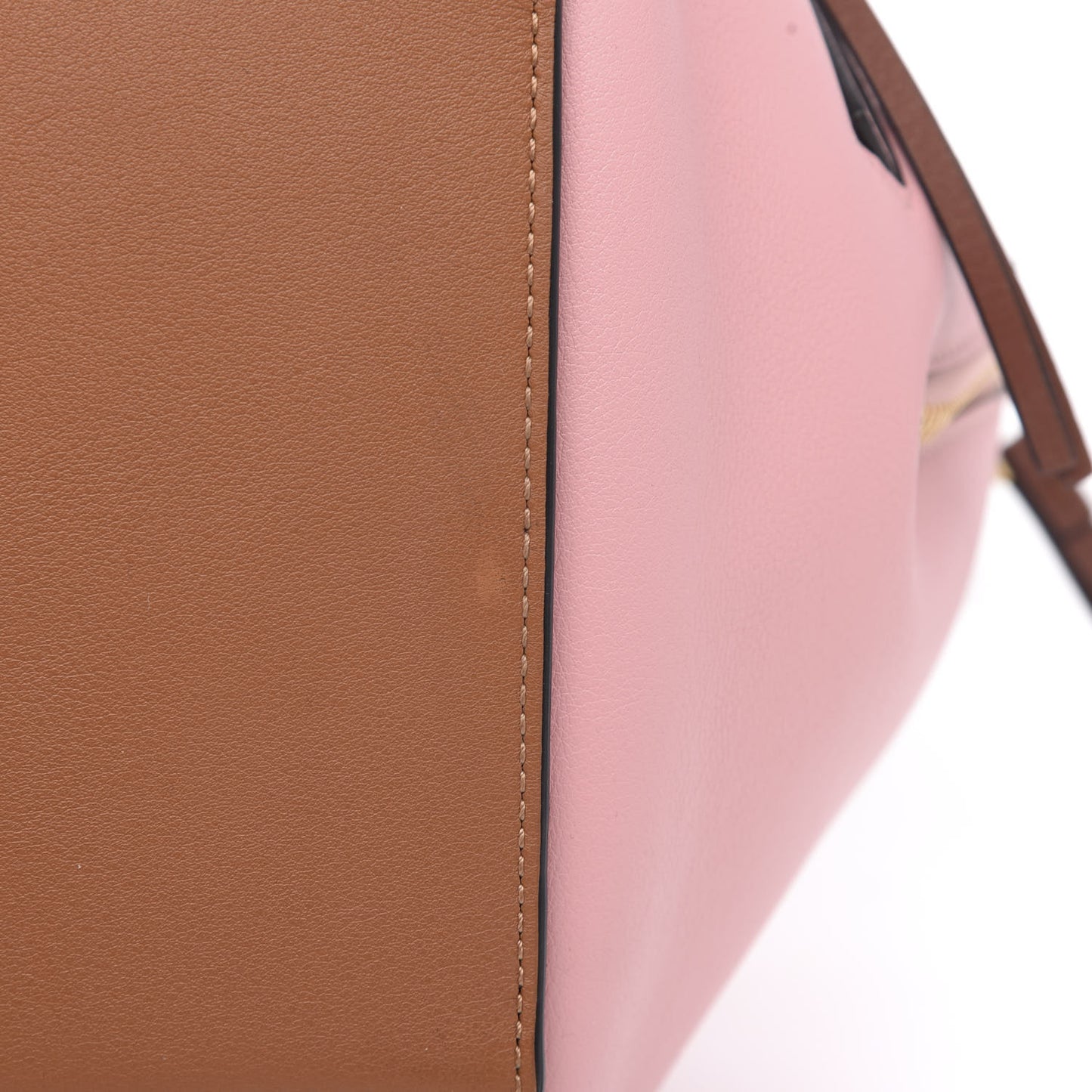 Calfskin Small Hammock Shoulder Bag Pastel Pink Tan