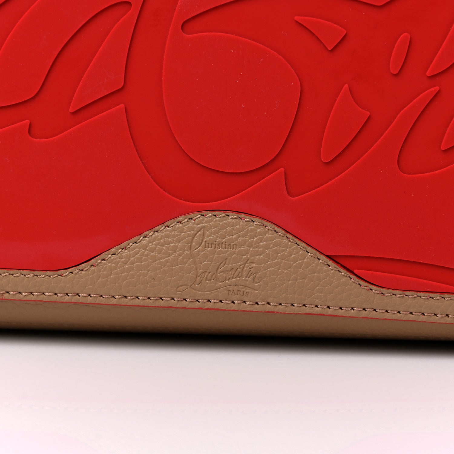 Christian Louboutin Calfskin Empire Large Cabarock Spikes Tote Fennec 10 of 11