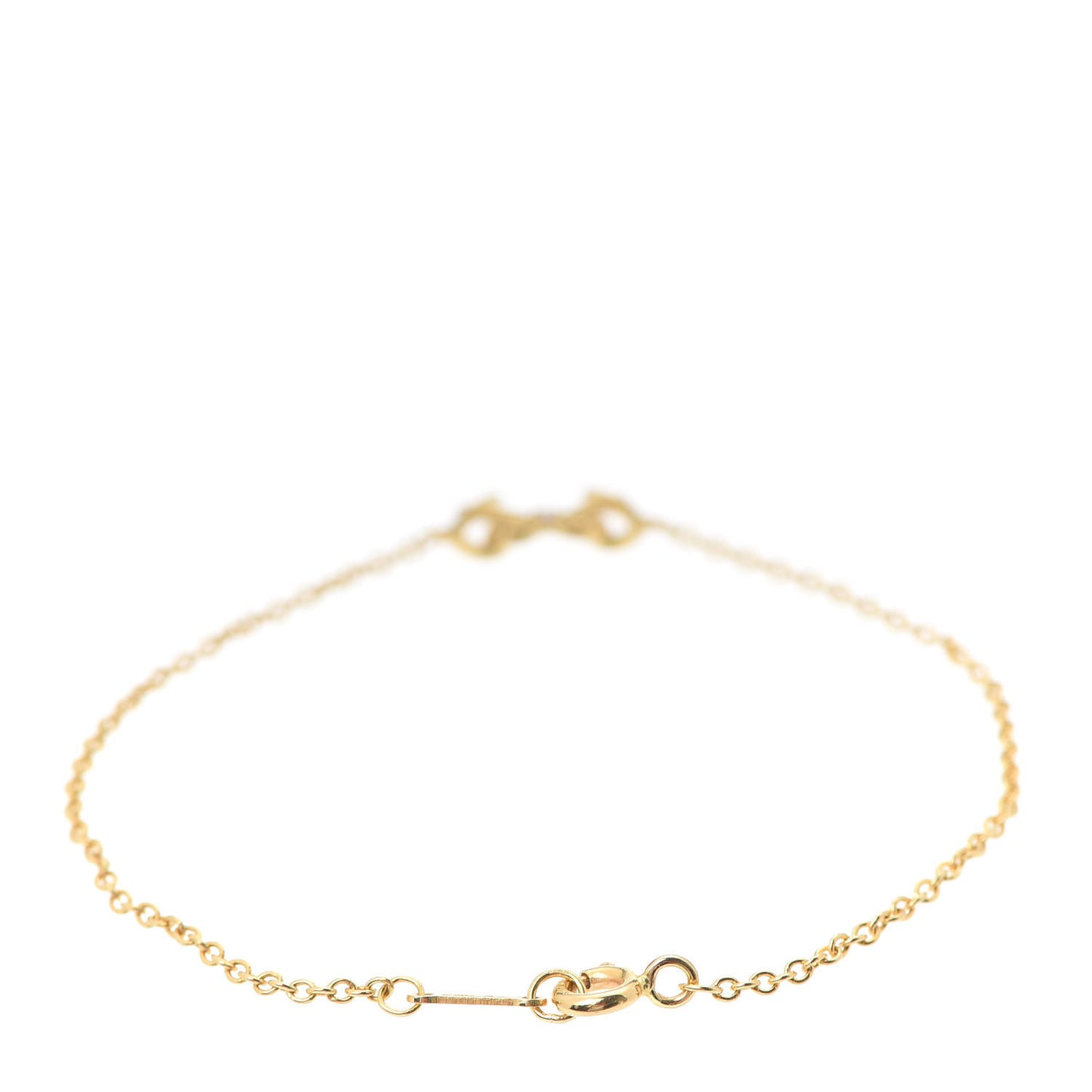 18K Yellow Gold Diamond Double Loving Heart Bracelet
