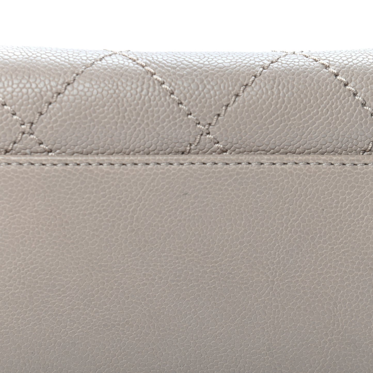 Caviar Quilted Deauville Bowling Bag Beige