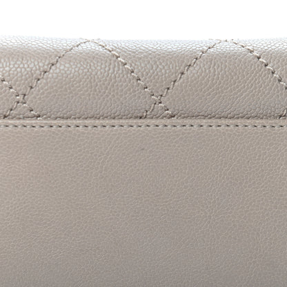 Chanel Caviar Quilted Deauville Bowling Bag Beige 9 of 9