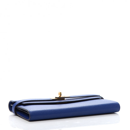 Hermes Epsom Kelly Longue Wallet Bleu Electrique 4 of 9