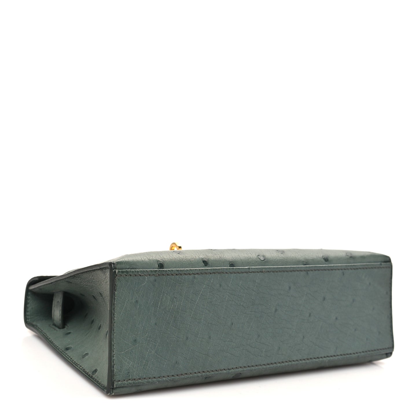Ostrich Kelly Pochette Vert Amande