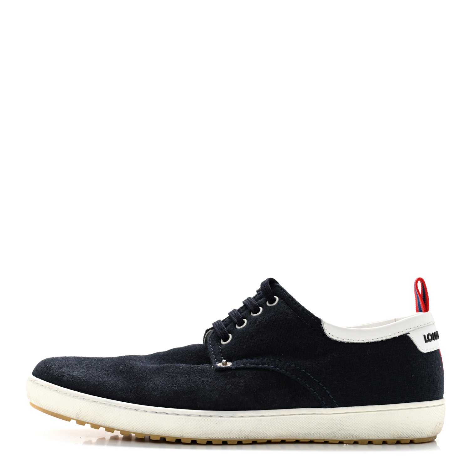 Louis Vuitton Suede Cotton Team Derby Sneakers 5 Marine 1 of 14