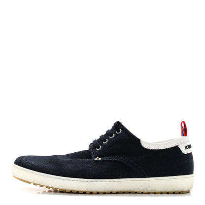 Louis Vuitton Suede Cotton Team Derby Sneakers 5 Marine 1 of 14