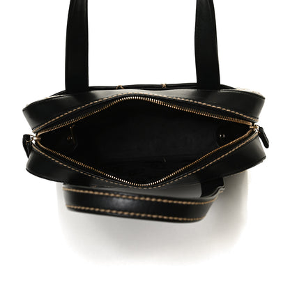 Chanel Calfskin Contrast Stitch Surpique Bowler Black 4 of 10