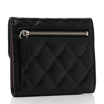 Chanel Caviar Quilted Compact Flap Wallet Black 3 of 13