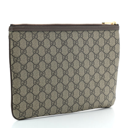 Gucci GG Supreme Monogram Large Ophidia Pouch Clutch Brown 3 of 7