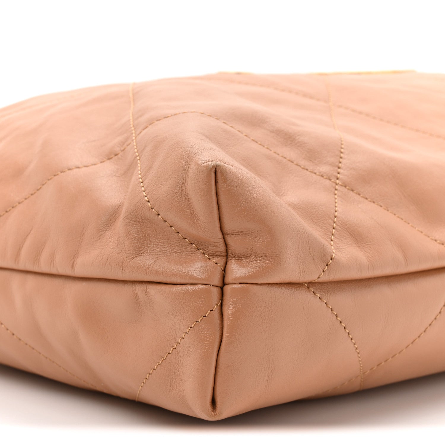 Chanel Shiny Calfskin Quilted Chanel 22 Camel 11 of 12
