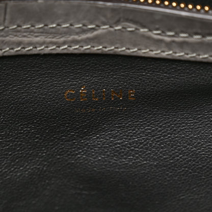 Celine Crocodile Embossed Nubuck Large Phantom Luggage Grey 6 of 12
