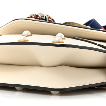 Gucci Nappa Pearl Studded Mini Queen Margaret Broadway Shoulder Bag Mystic White 9 of 12
