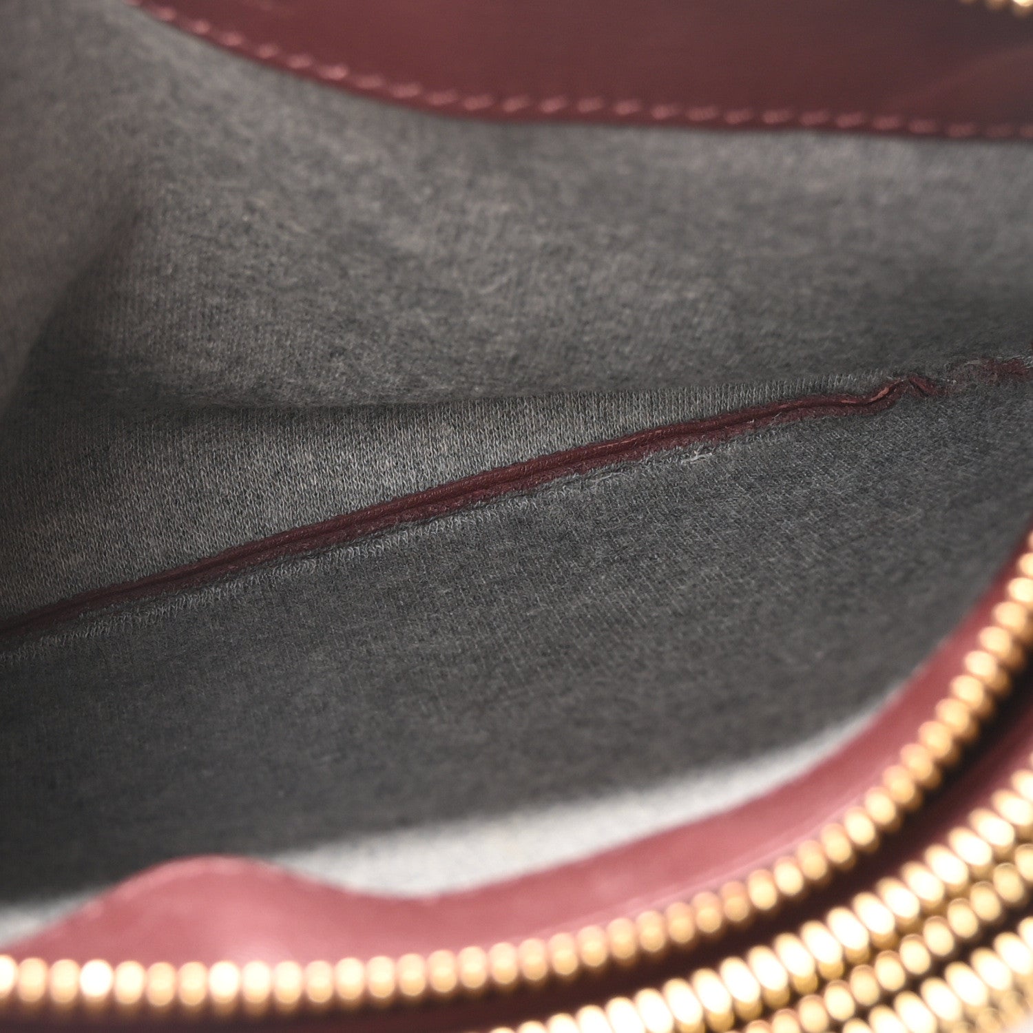 Celine Smooth Lambskin Small Trio Crossbody Bag Burgundy 5 of 9
