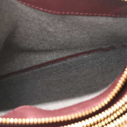 Celine Smooth Lambskin Small Trio Crossbody Bag Burgundy 5 of 9