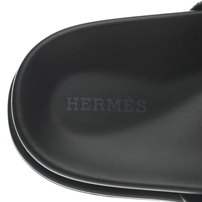 Hermes Calfskin Womens Chypre Sandals 38 Black 7 of 8