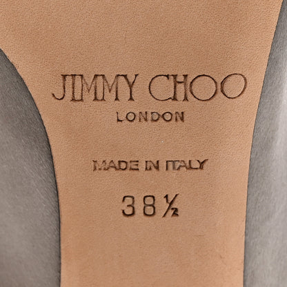 Jimmy Choo Satin Crystal Pumps 38.5 Grey 6 of 10