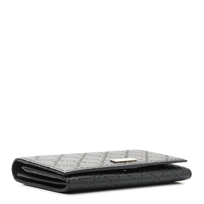 Gucci Guccissima Metal Bar Continental Flap Wallet Black 4 of 7