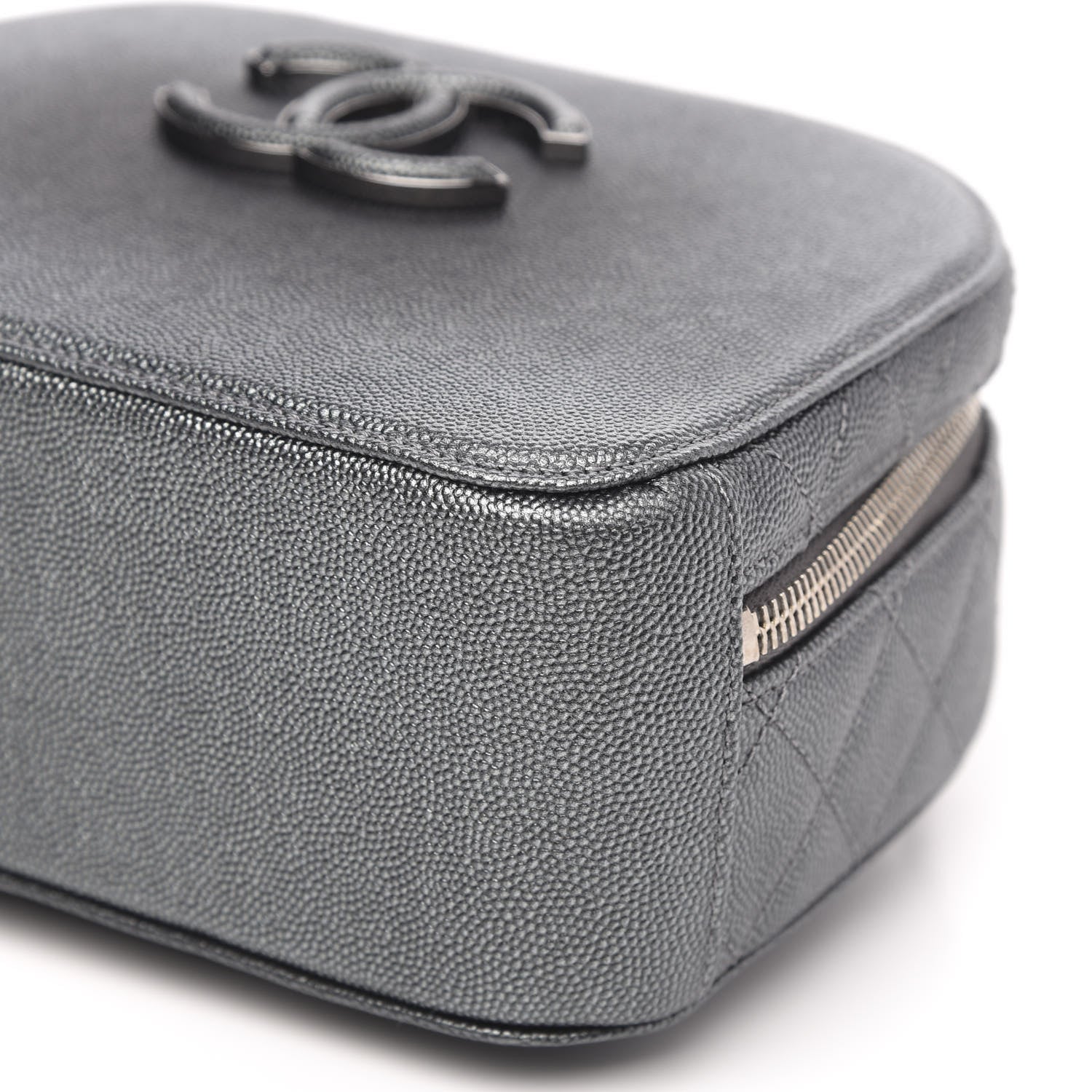 Chanel Metallic Caviar Small Coco Curve Vanity Bag Black Ruthenium 11 of 12